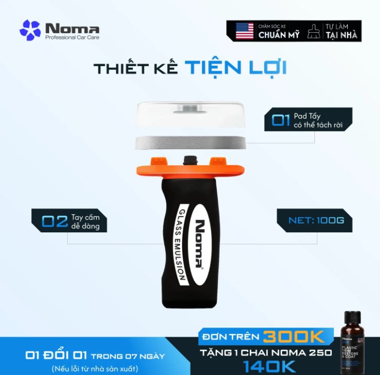 Thiết kế NOMA 911 - tay cầm dễ dàng, pad tách rời
